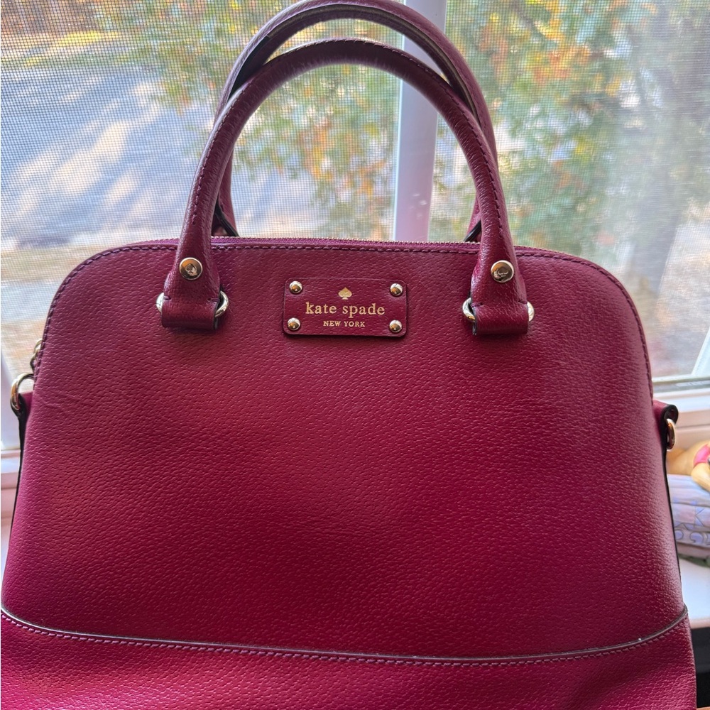 Kate Spade Burgundy Leather Handbag